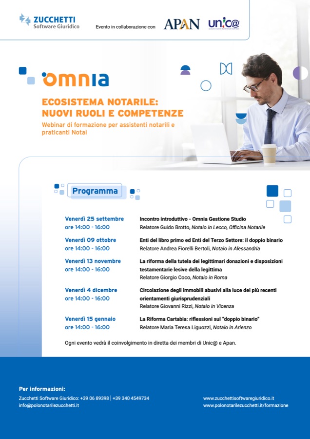 Locandina: Omnia, Ecosistema notarile: nuovi ruoli e competenze
