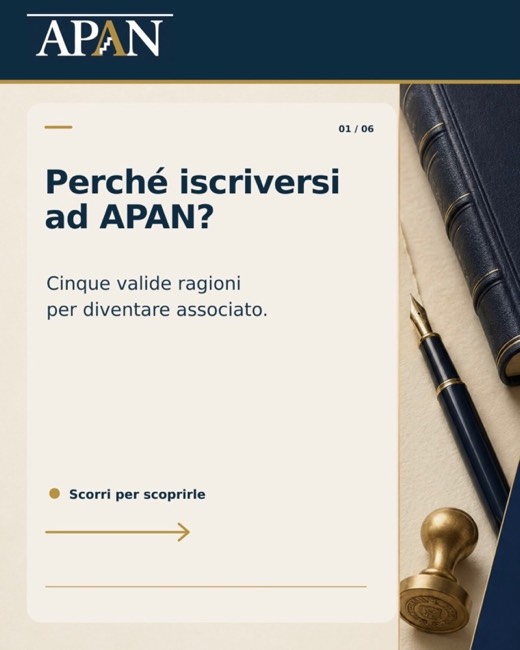 Post Instagram APAN: Perché iscriversi ad APAN? Cinque valide ragioni per diventare associato